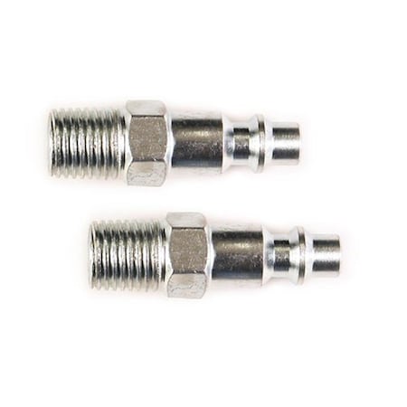 Tinkertools 0.25 x 0.25 in. Industrial Steel Plug Set with Male NPT - 2 Piece TI1867869